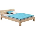 Lit double pour adulte thomas avec tte de lit couchage 140 x 200 cm 2 places / 2 personnes en pin massif ...