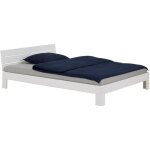 Lit double pour adulte thomas avec tte de lit couchage 140 x 200 cm 2 places / 2 personnes en pin massif ...