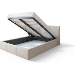 Lit double tesia 160x200 + coffre - sommier inclus crme