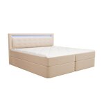 Lit  sommier tapissier comprenant matelas et surmatelas home deluxe zenova - 180 x 200 cm choix de couleurs ...