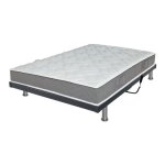 Lit �lectrique s50 - sommier monobloc - m�moire de forme - 140x190 cm - gris