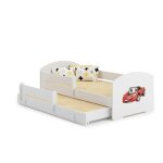 Lit enfant - 1001jouets - voiture - 160x80 cm - matelas inclus - tiroir gigogne