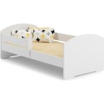 Lit enfant luk 70x140 cm + sommier + matelas avec barriere de securite Lit enfant luk 70x140 cm + sommier + matelas avec barriere de securite