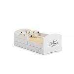 Lit enfant 160 x 80 cm + sommier + matelas + tiroir + barri�re de protection