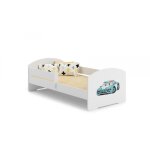 Lit enfant 70 x 140 cm + sommier + matelas + barrière de sécurité Lit enfant 70 x 140 cm + sommier + matelas + barrière de sécurité
