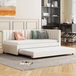 Lit enfant simple 90 x 200 cm - jaerliub - lit de jeunesse - sommier  lattes - canap lit extensible ...