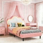 Lit pour enfant 90 x 200 cm - lit simple avec led - sommier � lattes et t�te de lit r�glable avec t�te ...