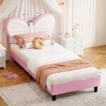 Lit enfant 90x190 avec led - dadea - lit pour enfant avec sommier � lattes lit princesse avec t�te de ...