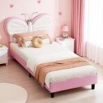 Lit enfant 90x190 cm avec sommier � lattes et lampe de lecture lit fille lit simple 90x190 cm t�te de ...