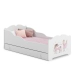 Lit enfant anna fille à la licorne 160x80 avec tiroir matelas et sommier Lit enfant anna fille à la licorne 160x80 avec tiroir matelas et sommier