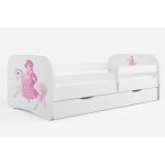 Lit enfant blanc princesse à cheval kocot kids - sans tiroir - 70x140cm Lit enfant blanc princesse à cheval kocot kids - sans tiroir - 70x140cm