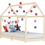 Lit enfant cabane - cadre de lit denfant structure de lit contemporain garons filles - bois de pin massif ...