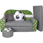 Lit enfant - canapé pouf + coussin - sofa convertibles football - gris - fortisline - enfant Lit enfant - canapé pouf + coussin - sofa convertibles football - gris - fortisline - enfant