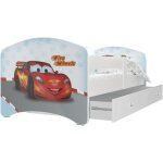 Lit enfant happy 80x160 cars blanc livré avec sommiers tiroir et matelas en mousse de 7cm Lit enfant happy 80x160 cars blanc livré avec sommiers tiroir et matelas en mousse de 7cm