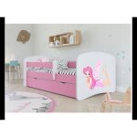 Lit enfant kocot kids babydreams f�e blanche � ailes 160x80 - bois et panneaux de particules - sommier ...