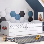 Lit enfant luk 160 x 80 cm + sommier + matelas + tiroir + barrière de protection Lit enfant luk 160 x 80 cm + sommier + matelas + tiroir + barrière de protection