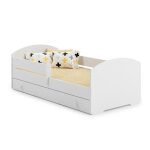 Lit enfant luk 80x180 avec matelas + sommier + tiroir en blanc
