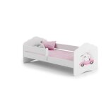 Lit enfant nala - 1001jouets - 160x80 cm - matelas inclus - structure en bois - barrire mobile