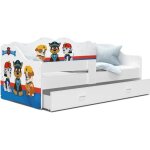Lit banquette neli pat patrouille 80x160 blanc livré avec sommiers tiroir et matelas en mousse de 7cm ... Lit banquette neli pat patrouille 80x160 blanc livré avec sommiers tiroir et matelas en mousse de 7cm ...
