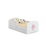 Lit pour enfant princesse avec tiroir matelas et barrire de protection taille 160x80