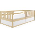 Lit enfant smart 80x160 avec sommier et coffre sous le lit (bois)