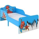 Lit pour enfants - marvel - spiderman - 75x143cm - bois - bleu Lit pour enfants - marvel - spiderman - 75x143cm - bois - bleu