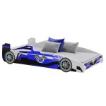 Lit enfant voiture formule 1 bleu 160 x 80cm