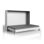 Calicosy - lit escamotable horizontal 140x200 - l212 cm - blanc