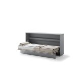 Lit escamotable horizontal avec led mcanisme d?ouverture pneumatique ? smart - 46 cm x 211 cm x 108 ...