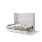 Lit escamotable horizontal avec led m�canisme d?ouverture pneumatique ? smart - 46 cm x 211 cm x 158 ...