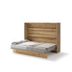 Lit escamotable horizontal avec led mcanisme d?ouverture pneumatique ? smart - 46 cm x 211 cm x 158 ...