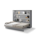 Lit escamotable horizontal avec led mcanisme d?ouverture pneumatique ? smart - 46 cm x 211 cm x 178 ...