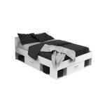 Calicosy - lit extensible blanc 3 tiroirs 140x190 / 200cm - chicago - blanc mat