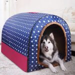 Lit extra large avec toit l - niche pour chien - coussin orthop�dique confortable et apaisant - coussin ...