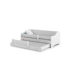 Lit gigogne double pour enfants - eryk 160x80 - 2 matelas - 2 sommiers - blanc - poignées blanches Lit gigogne double pour enfants - eryk 160x80 - 2 matelas - 2 sommiers - blanc - poignées blanches