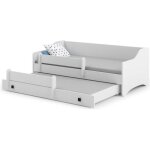 Lit gigogne double enfants eryk 80x160 avec 2 matelas 2 sommiers blanc Lit gigogne double enfants eryk 80x160 avec 2 matelas 2 sommiers blanc