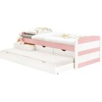 Lit gigogne jessy lit enfant fonctionnel avec tiroir - lit et rangement 3 tiroirs couchage 90x190 cm ... Lit gigogne jessy lit enfant fonctionnel avec tiroir - lit et rangement 3 tiroirs couchage 90x190 cm ...
