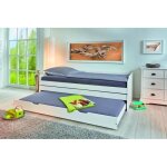Inter link lit gigogne lotar 90x200 blanc bois massif