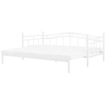 Lit gigogne en métal blanc 80 x 200 cm tulle Lit gigogne en métal blanc 80 x 200 cm tulle