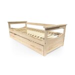 Lit gigogne topaze - 80x190 - a lattes - avec tiroirs