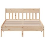 Lit gris sommier � lattes - hello2026 - cadre de lit - sans matelas - 140x190 cm bois de pin massif fr ...