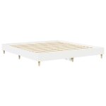 Lit gris sommier � lattes - hello2026 - cadre de lit - sans matelas - blanc 160x200 cm bois ding�nierie ...