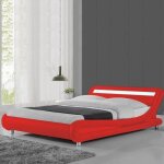 Lit led design julio - rouge - 140x190 Lit led design julio - rouge - 140x190