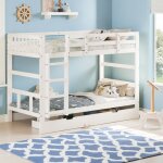 Lit mezzanine 90x200 lit superpos� enfants avec barri�re et escaliers lit combin� avec tiroir convertible ...