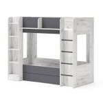 Lit mezzanine fuji 80x200 avec �tag�re ? antresole syst�me de meubles pour chambre d?enfant