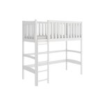 Lit mzzanine laury 90x200 blanc - blanc