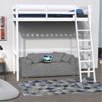 Lit mezzanine - lequaidesaffaires - studio 140x190 - bois massif - blanc