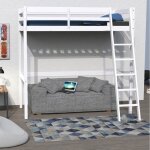 Lit mezzanine studio 90x190 + 1 sommier / blanc