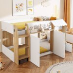 Lit mi - hauteur 90 x 200cm avec espace de rangement ouvert lit superpos� avec �chelle descalade lit ...