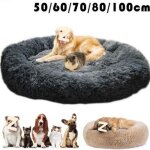 Lit moelleux rond pour chat et chien extra large lavable avec coussin?deluxe panier pour animal domestique ...